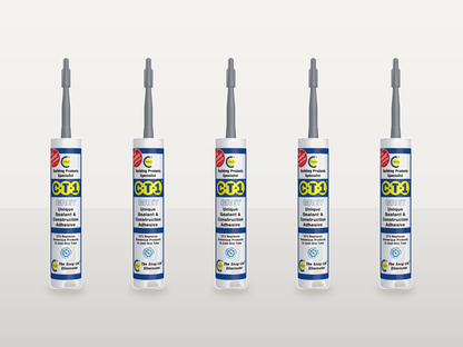 CT1 Grey Sealant & Construction Adhesive – Pack of 5 × 290ml