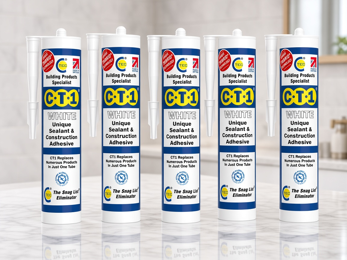 CT1 White Sealant & Construction Adhesive – Pack of 5 × 290ml