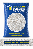 Premium Polar White Decorative Gravel 3/8mm for Landscaping, Paths, and Borders – 20kg Bag