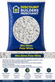 Polar White Garden Gravel 20mm Decorative Chippings for Driveways, Paths, and Borders