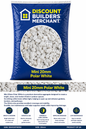 Polar White Chippings 20mm Decorative Garden Gravel Bright White Stone for Driveways Paths Borders - Discount Builders Merchants