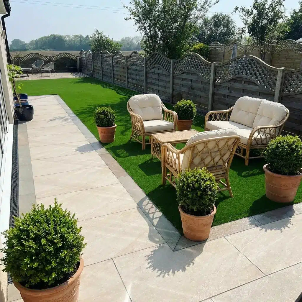 12 X County Crema  Porcelain slabs paving tiles, 900mm x 600mm x 20mm 6.48m²