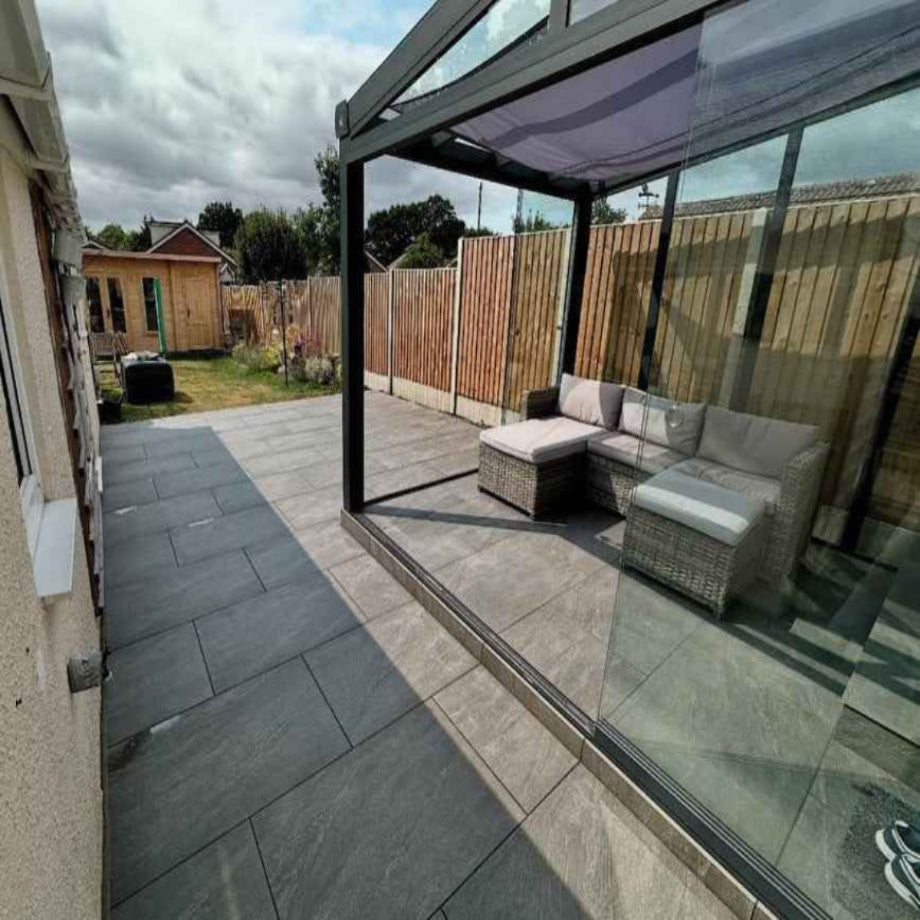 24 X County Griss  Porcelain slabs paving tiles, 900mm x 600mm x 20mm 12.96m²