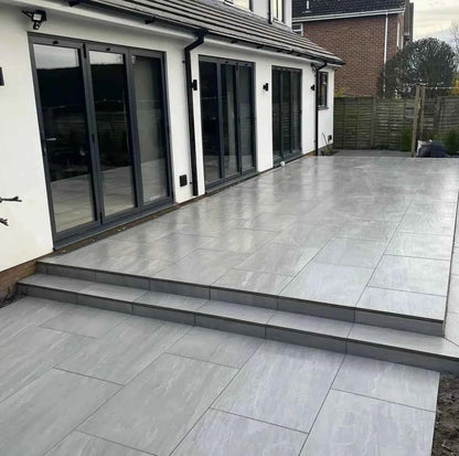 24 X County Kandla grey Porcelain slabs paving tiles, 900mm x 600mm x 20mm 12.96m²