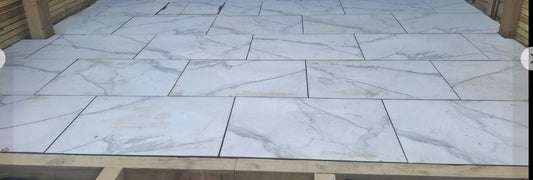 12 X County Diamond Gold Porcelain slabs paving tiles, 900mm x 600mm x 20mm 6.48m²