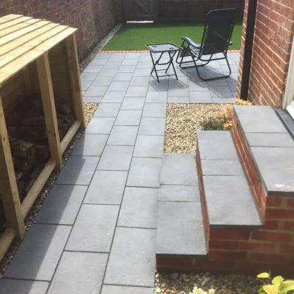 60 x Riven Utility Slabs 450x450 Dark grey