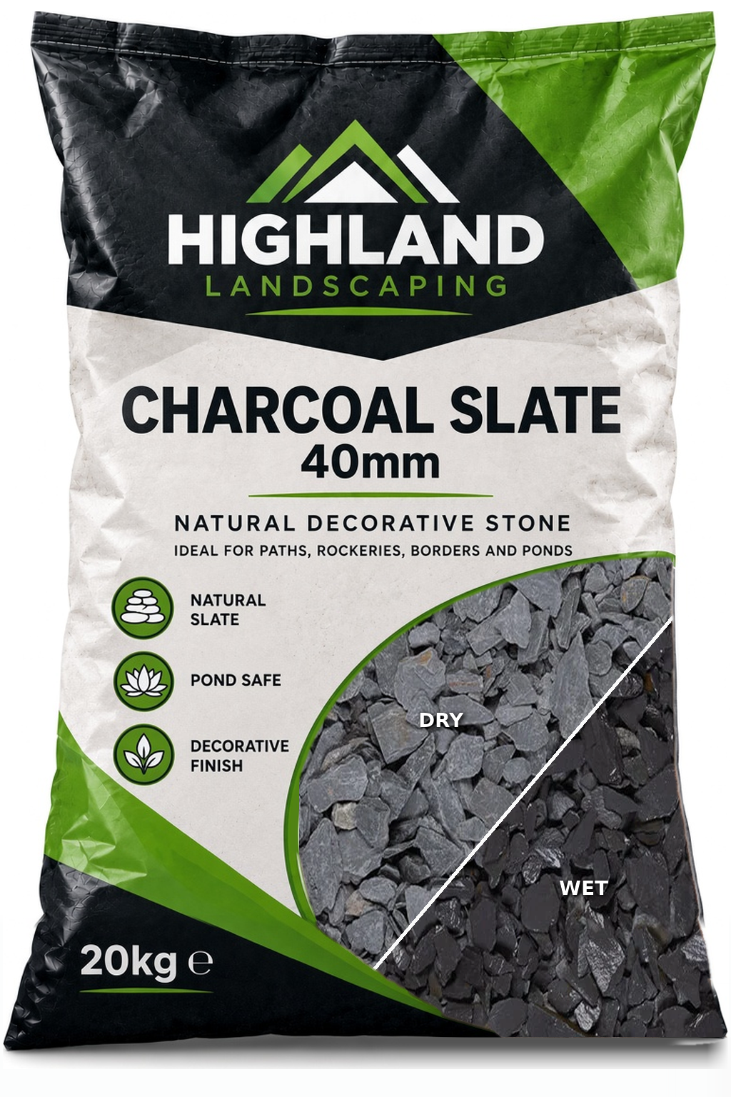 HL Charcoal Slate 40mm 20kg