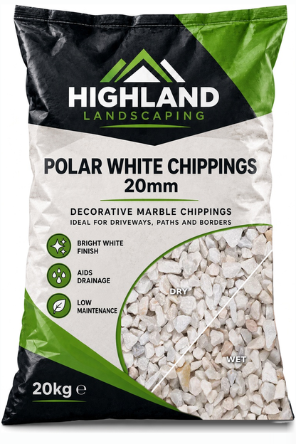 HL Polar White Chippings 20mm 20kg