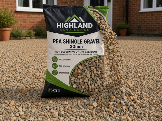 HL 20mm Pea Shingle 25kg lifestyle