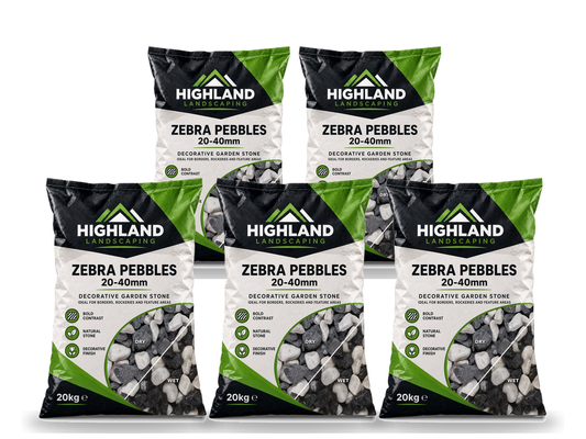 HL Zebra Pebbles 20-40mm 20kg x5