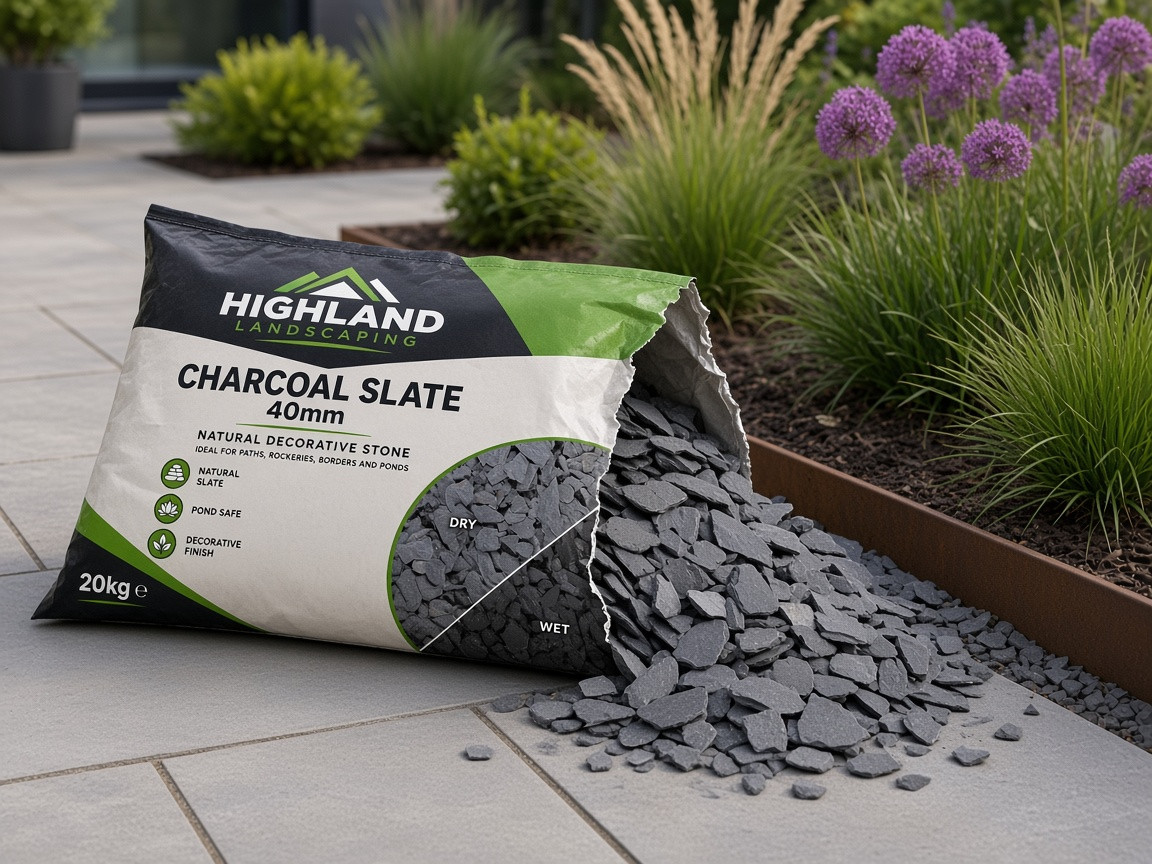 HL Charcoal Slate 40mm 20kg lifestyle