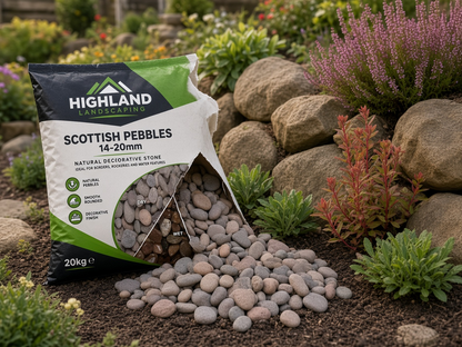 HL Scottish Pebbles 14-20mm 20kg lifestyle