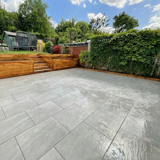 40 X County Kandla grey Porcelain slabs paving tiles, 900mm x 600mm x 20mm 21.6m²