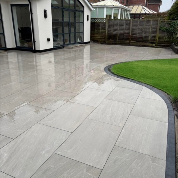 24 X County Kandla grey Porcelain slabs paving tiles, 900mm x 600mm x 20mm 12.96m²
