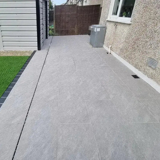 30 X County Quartz Grey Porcelain slabs paving tiles, 900mm x 600mm x 20mm 16.2m²