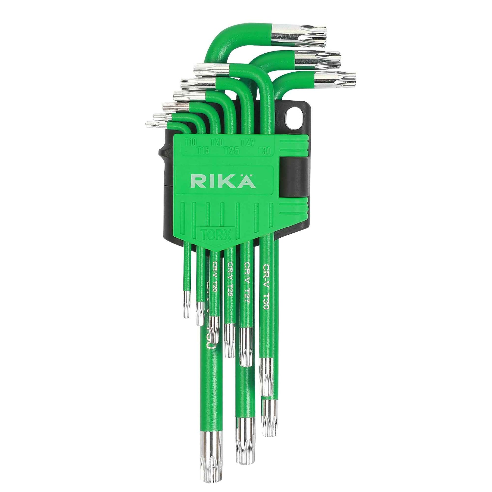 Rikä 9pc CRV Metric Long Ball- End Hex Key Set
