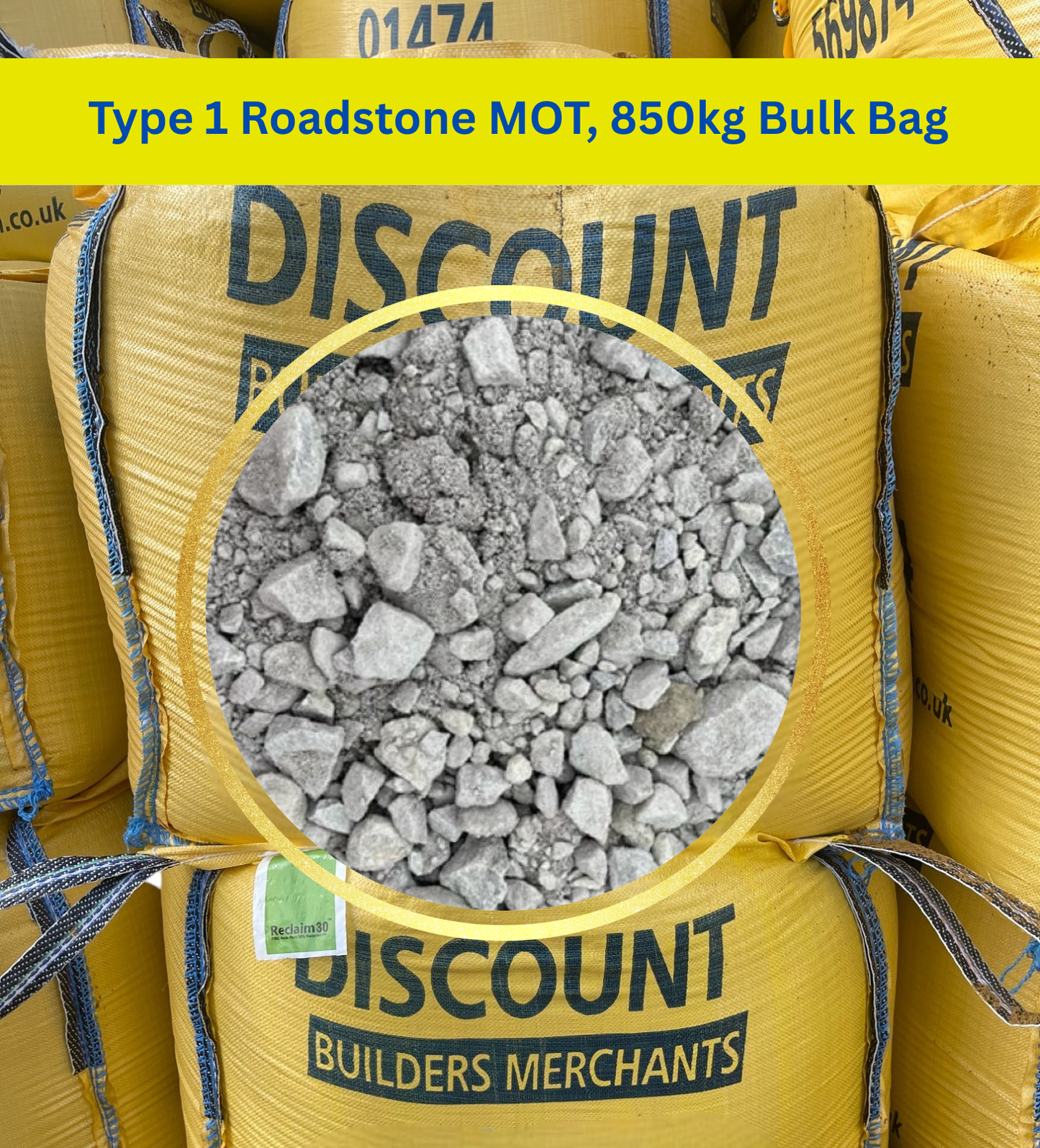 Type 1 Roadstone MOT, 850kg Bulk Bag FREE DELIVERY - Discount Builders Merchants