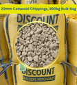 20mm Cotswold Chippings,  850kg Bulk Bag FREE DELIVERY