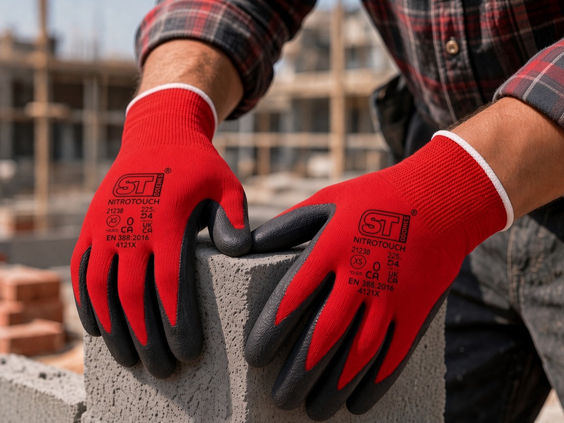 Nitrotouch gloves lifestyle brickwork