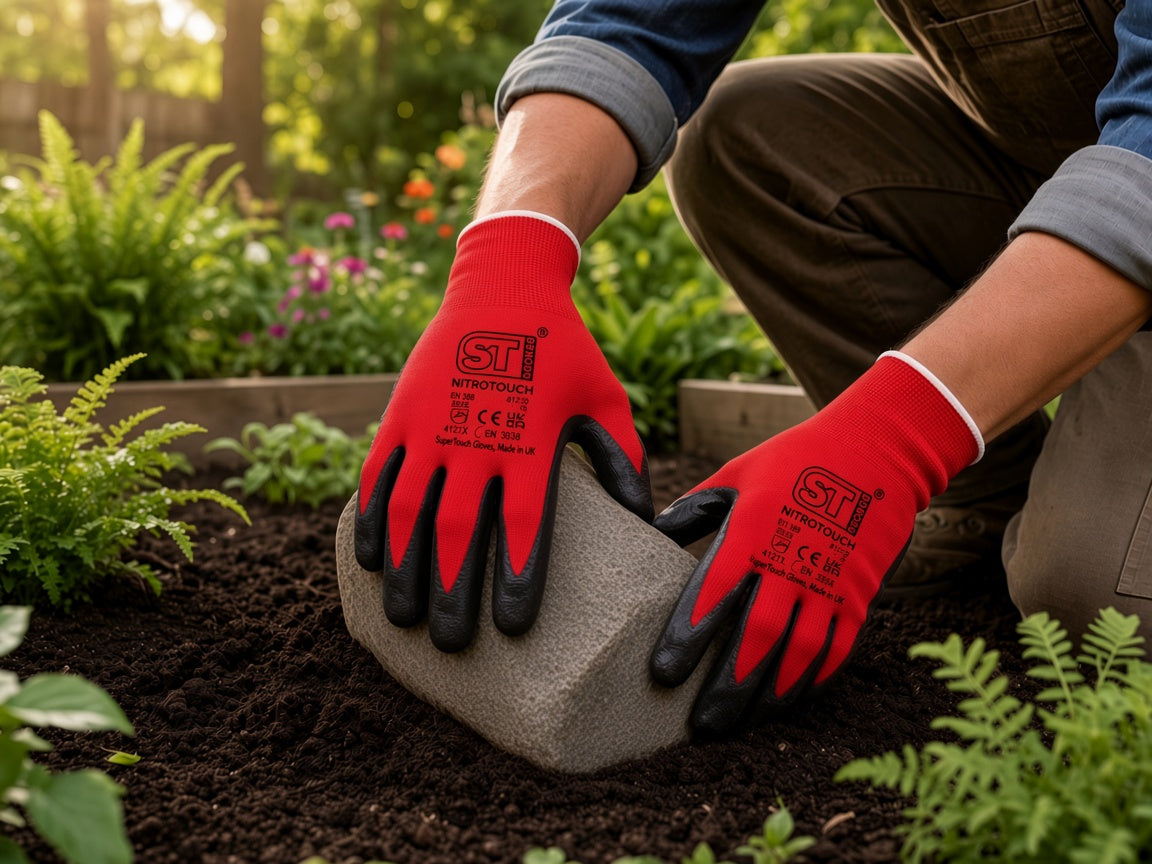 Nitrotouch gloves lifestyle garden