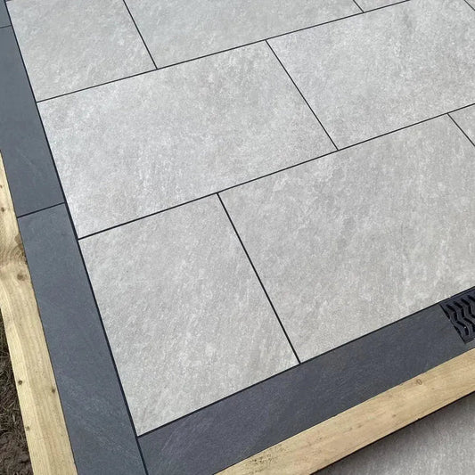 6 X County Quartz Grey Porcelain slabs paving tiles, 900mm x 600mm x 20mm 3.24m²