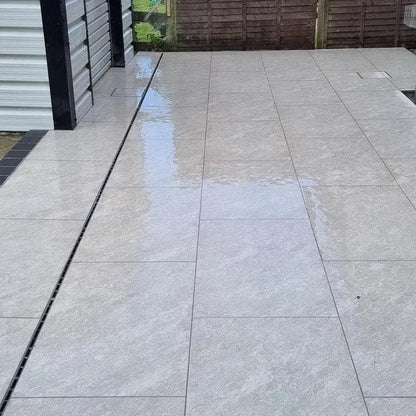 30 X County Quartz Grey Porcelain slabs paving tiles, 900mm x 600mm x 20mm 16.2m²